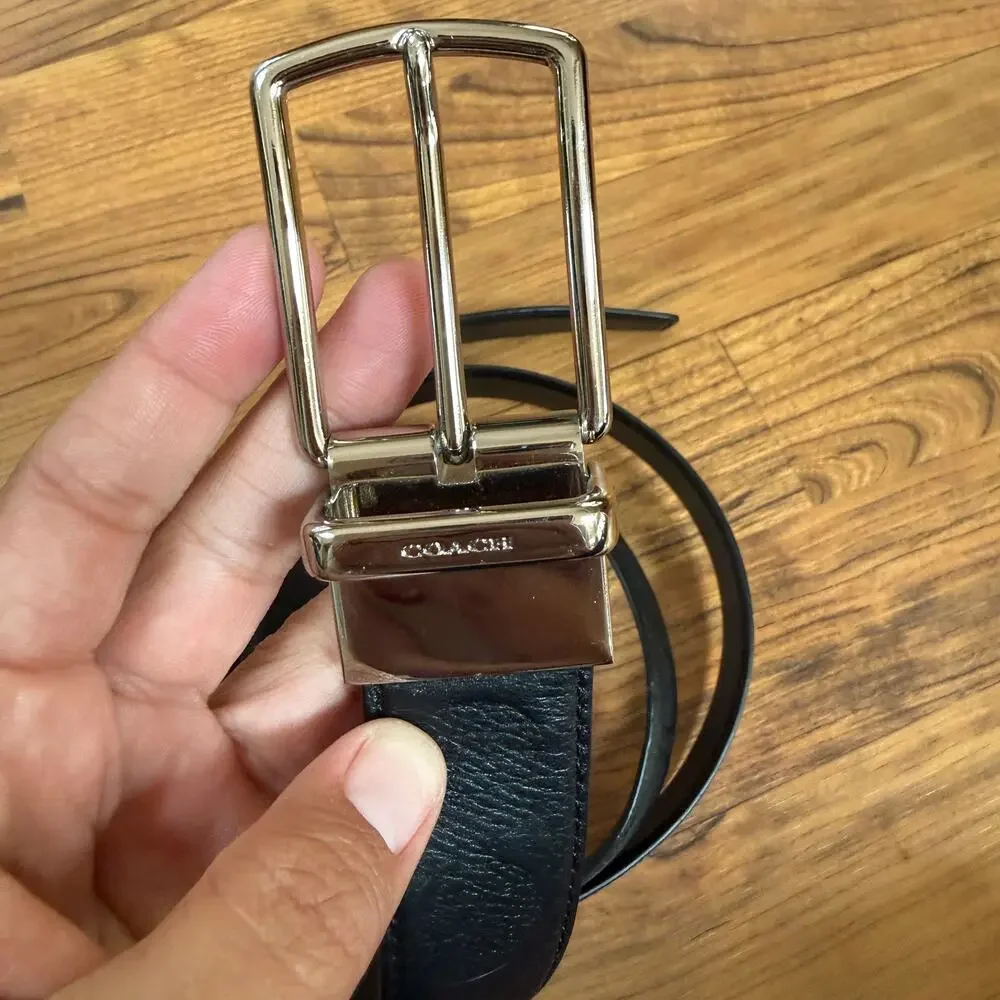 Coach Black Leather Belt